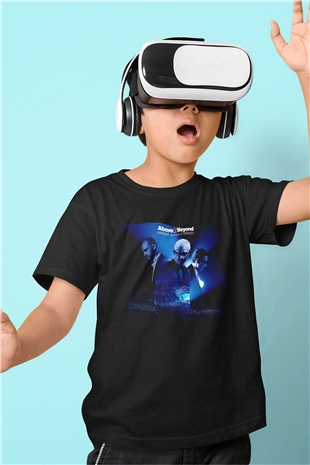 Above and Beyond Siyah Unisex Çocuk Tişört