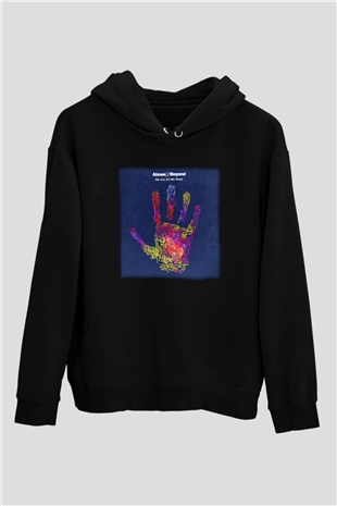 Above and Beyond Siyah Unisex Hoodie