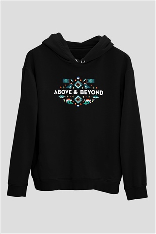 Above and Beyond Siyah Unisex Hoodie