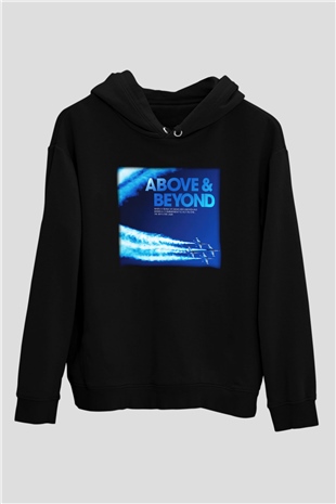 Above and Beyond Siyah Unisex Hoodie