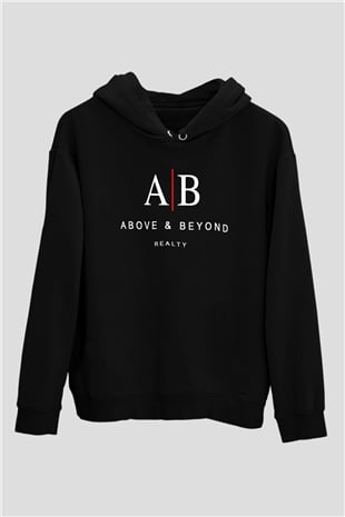 Above and Beyond Siyah Unisex Hoodie