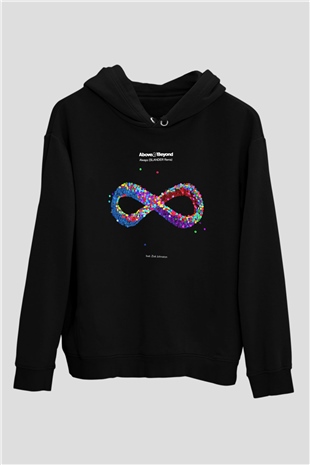 Above and Beyond Siyah Unisex Hoodie