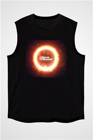 Above and Beyond Siyah Unisex Kolsuz Tişört