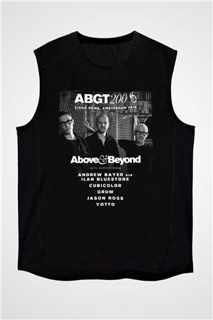 Above and Beyond Siyah Unisex Kolsuz Tişört