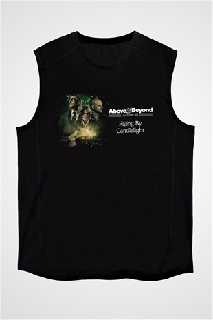 Above and Beyond Siyah Unisex Kolsuz Tişört