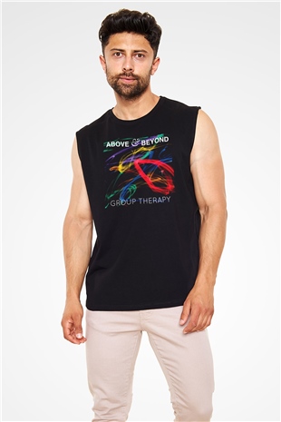Above and Beyond Siyah Unisex Kolsuz Tişört