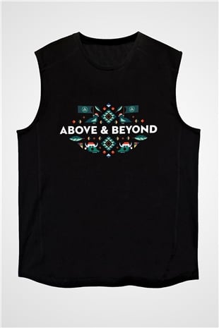 Above and Beyond Siyah Unisex Kolsuz Tişört
