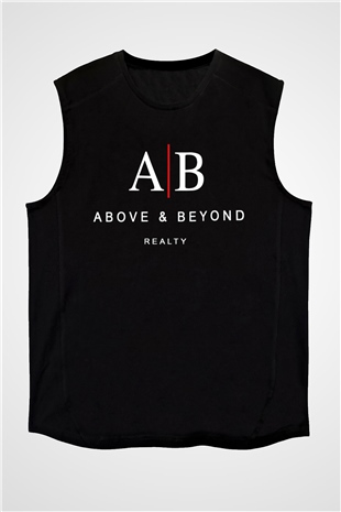 Above and Beyond Siyah Unisex Kolsuz Tişört