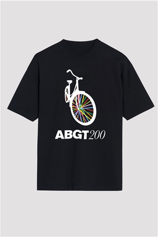 Above and Beyond Siyah Unisex Oversize Tişört T-Shirt