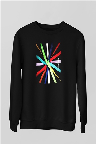 Above and Beyond Siyah Unisex Sweatshirt