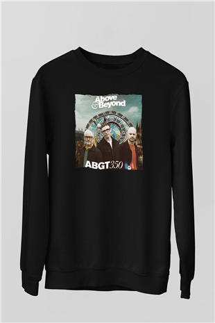 Above and Beyond Siyah Unisex Sweatshirt