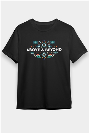 Above and Beyond Siyah Unisex Tişört T-Shirt - TişörtFabrikası