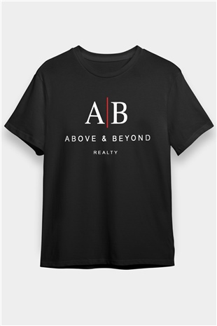 Above and Beyond Siyah Unisex Tişört T-Shirt - TişörtFabrikası
