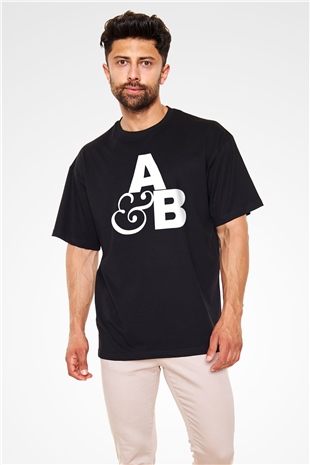 Above and Beyond Siyah Oversize Tişört Oversize T-shirt - TişörtFabrikası