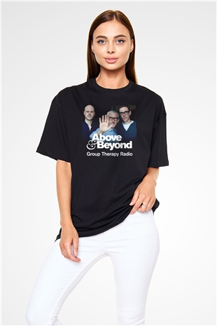 Above and Beyond Siyah Oversize Tişört Oversize T-shirt - TişörtFabrikası