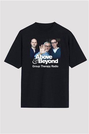 Above and Beyond Siyah Oversize Tişört Oversize T-shirt - TişörtFabrikası