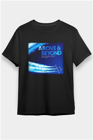 Above and Beyond Siyah Unisex Tişört T-Shirt - TişörtFabrikası