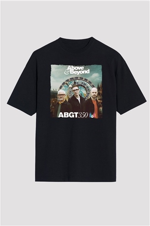 Above and Beyond Siyah Oversize Tişört Oversize T-shirt - TişörtFabrikası
