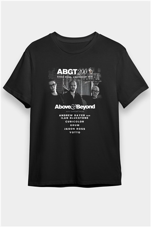 Above and Beyond Siyah Unisex Tişört T-Shirt - TişörtFabrikası