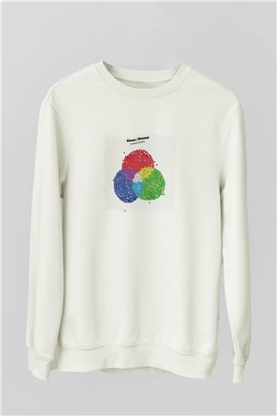 Above and BeyondBaskılı Beyaz Sweatshirt
