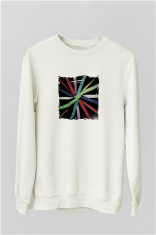 Above and BeyondBaskılı Beyaz Sweatshirt