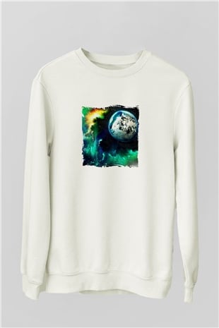 Above and BeyondBaskılı Beyaz Sweatshirt