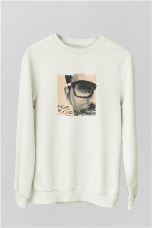 Above and BeyondBaskılı Beyaz Sweatshirt