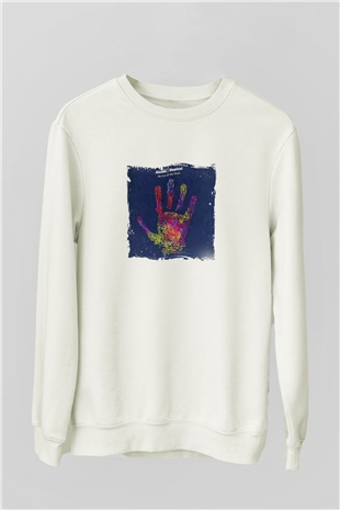 Above and BeyondBaskılı Beyaz Sweatshirt