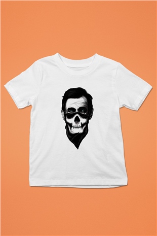 Abraham Lincoln Baskılı Beyaz Unisex Çocuk Tişört
