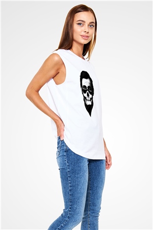 Abraham Lincoln Beyaz Unisex Kolsuz Tişört