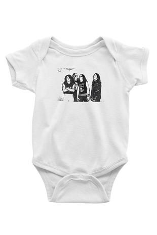 Abruptum Baskılı Beyaz Unisex Bebek Body - Zıbın