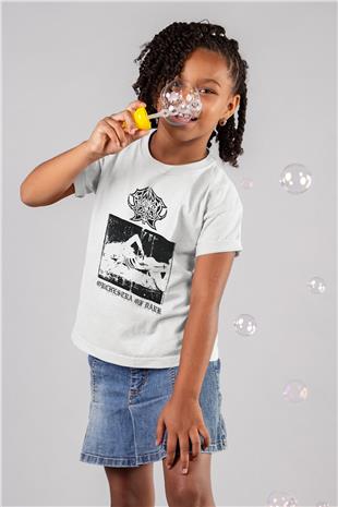 Abruptum Baskılı Beyaz Unisex Beyaz Çocuk Tişört - Tshirt
