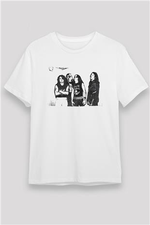 Abruptum Baskılı Unisex Beyaz Tişört - Tshirt