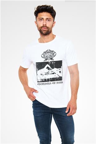 Abruptum Baskılı Unisex Beyaz Tişört - Tshirt