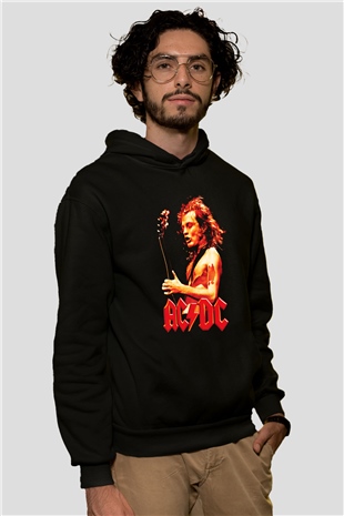 AC DC Angus Young Siyah Unisex Hoodie