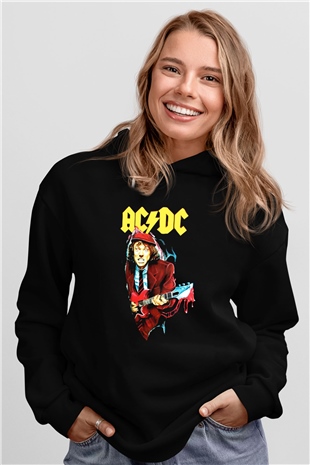AC DC Angus Young Siyah Unisex Hoodie