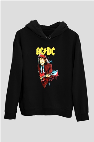 AC DC Angus Young Siyah Unisex Hoodie