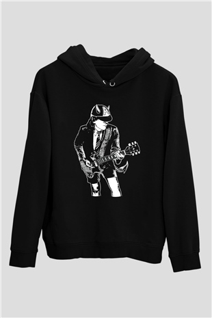 AC DC Angus Young Siyah Unisex Hoodie