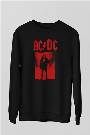 AC DC Angus Young Siyah Unisex Sweatshirt