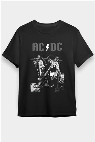 AC DC Angus Young Siyah Unisex Tişört T-Shirt - TişörtFabrikası
