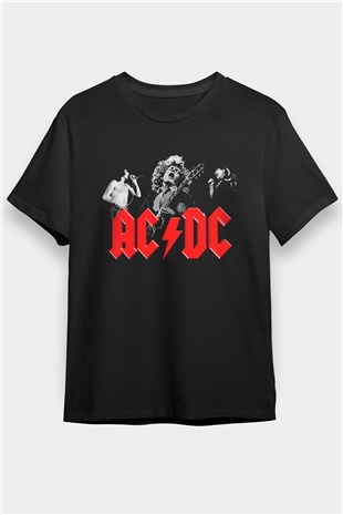 AC DC Angus Young Siyah Unisex Tişört T-Shirt - TişörtFabrikası