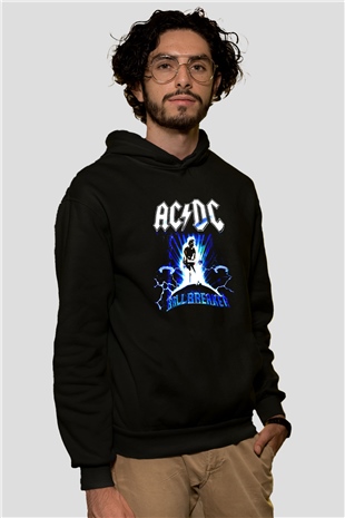 AC DC Ballbreaker Siyah Unisex Kapüşonlu Sweatshirt