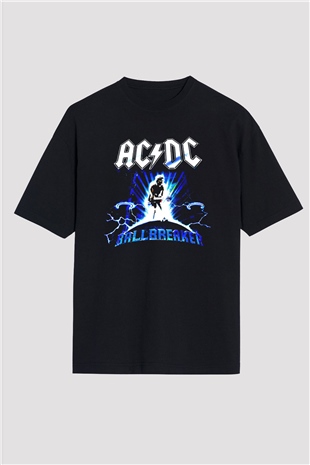 AC DC Ballbreaker Siyah Oversize Tişört Oversize T-shirt - TişörtFabrikası
