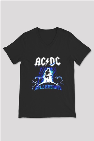 AC DC Ballbreaker Siyah Unisex V Yaka Tişört