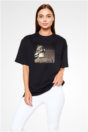 ACDC Baskılı Unisex Siyah Oversize Tişört