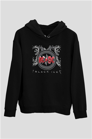 AC DC Black Ice Siyah Unisex Hoodie