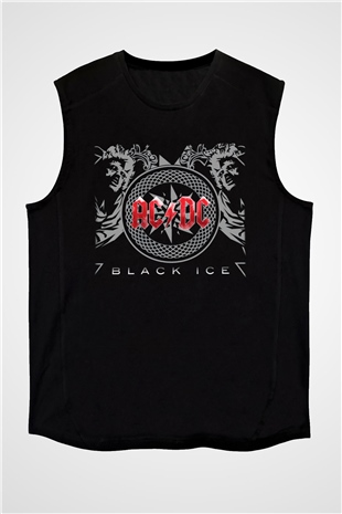 AC DC Black Ice Siyah Unisex Kolsuz Tişört