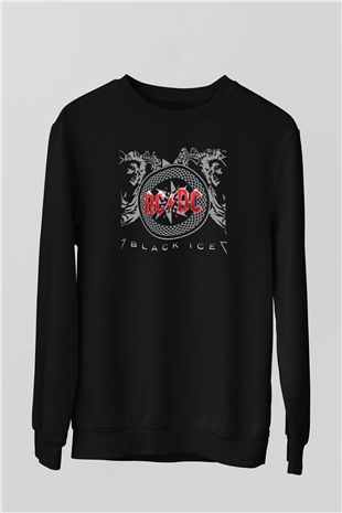 AC DC Black Ice Siyah Unisex Sweatshirt