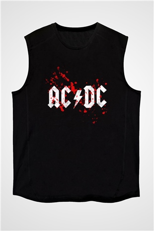 AC DC Blood Siyah Unisex Kolsuz Tişört