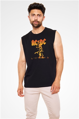 AC DC Bonfire Siyah Unisex Kolsuz Tişört